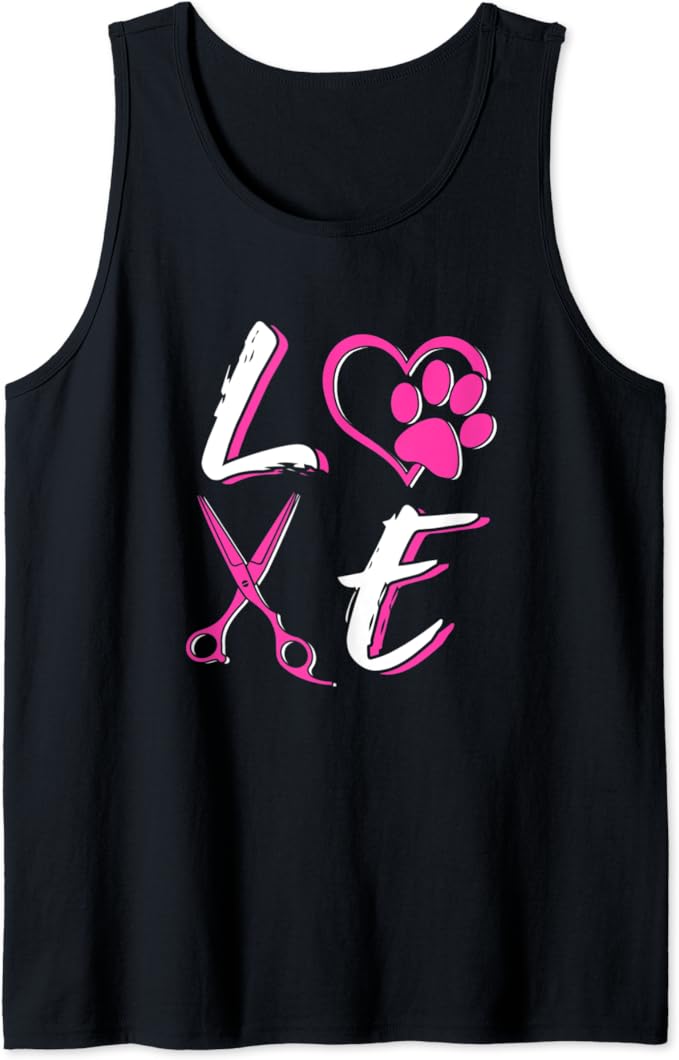 DOG Pet Grooming Stylist Cute Groomer Gift Vets Dog Lovers Tank Top Clothing